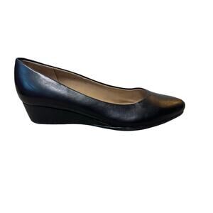 EASY SPIRIT Women's Wedge Black Dress Shoes size Women's 8, Leather; small heel
